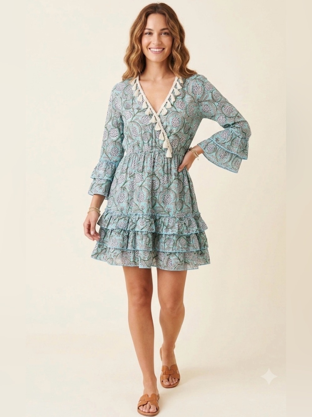 Karma Highway Ruffle Tiered Bohemian Romantic Feminine Unique Artsy,size M